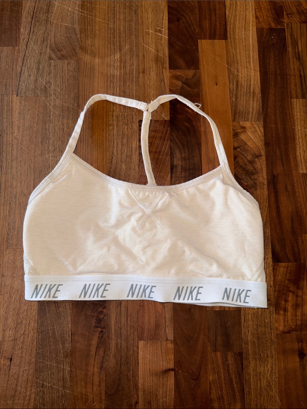 Nike Cream Racerback Light Support Sports Bra